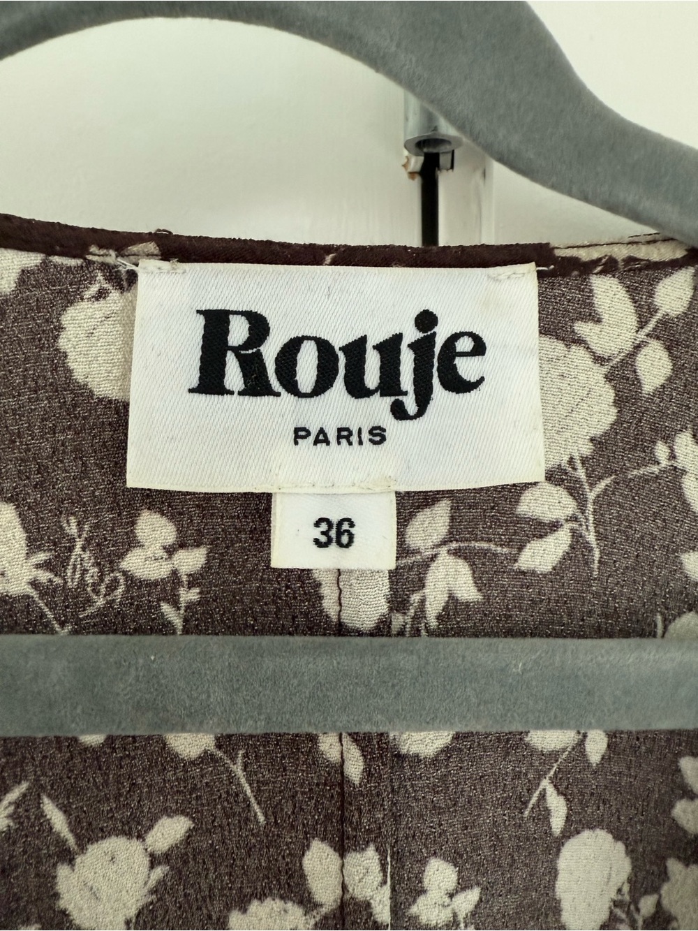 Rouje Gavin Brown Floral Dress 36 - Picture 6 of 6